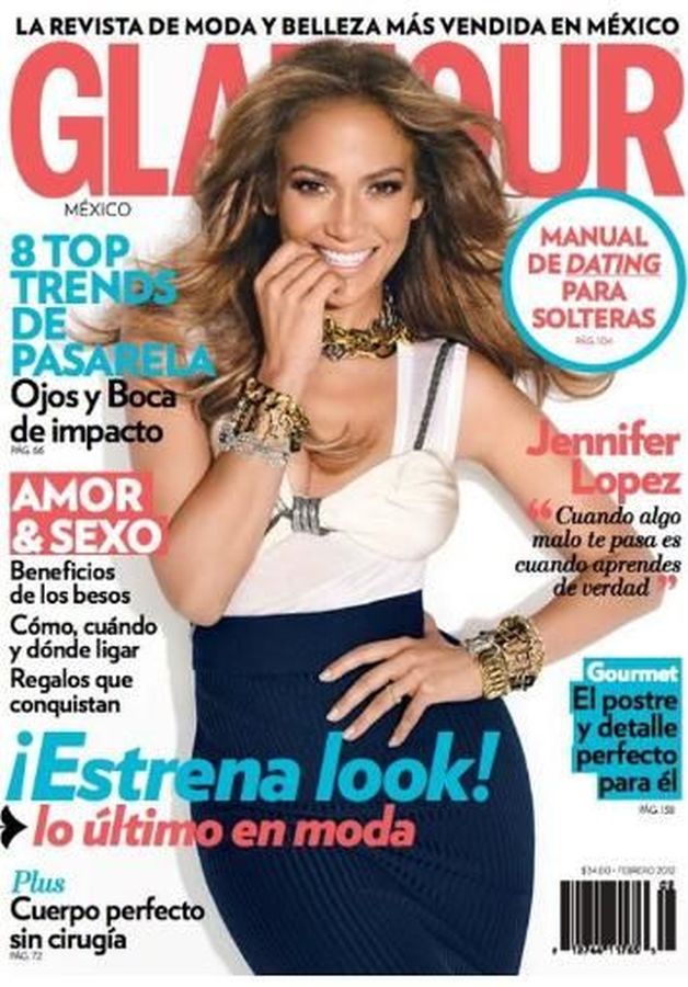 GLAMOUR MEXICO magazine side cover  February 2012