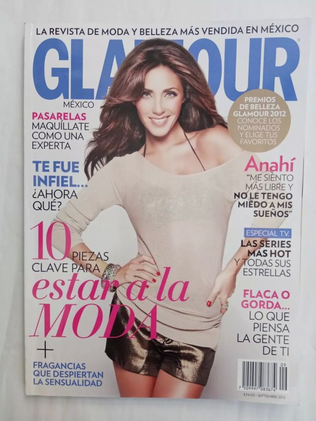 GLAMOUR MEXICO magazine side cover  September 2012