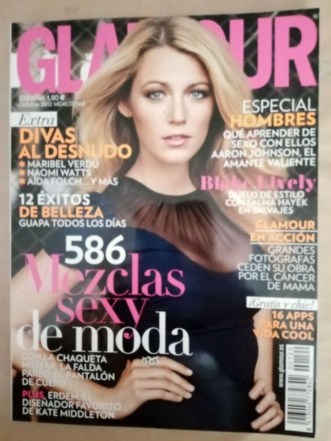 GLAMOUR MEXICO magazine side cover  October 2012