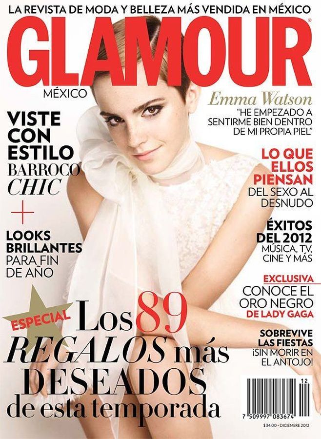 GLAMOUR MEXICO magazine side cover  December 2012