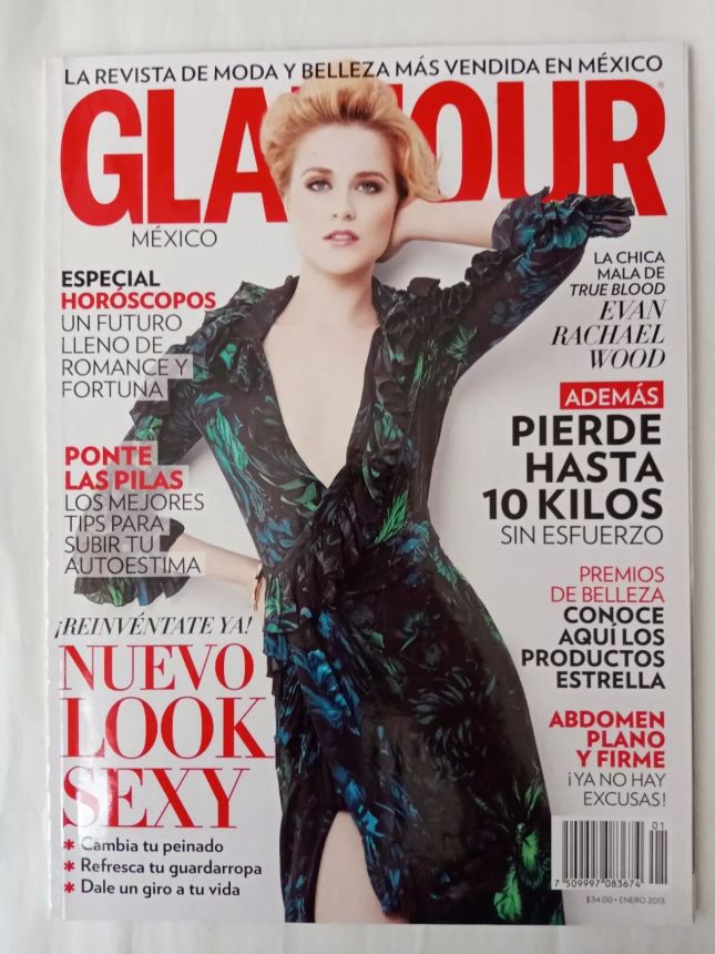 GLAMOUR MEXICO magazine side cover  January 2013