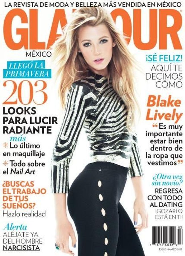 GLAMOUR MEXICO magazine side cover  March 2013