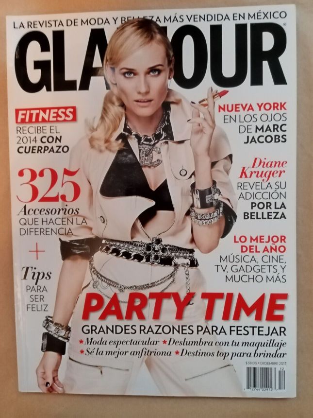 GLAMOUR MEXICO magazine side cover  December 2013