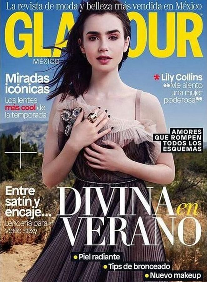 GLAMOUR MEXICO magazine side cover  July 2017