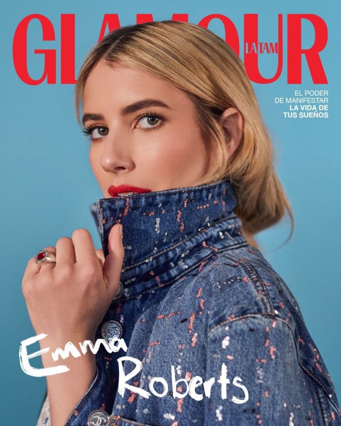 GLAMOUR MEXICO magazine side cover  July 2023
