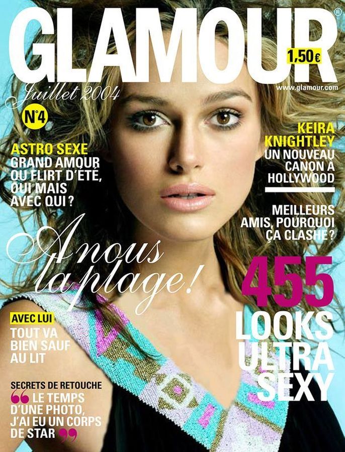 GLAMOUR FR magazine side cover Issue 4  July 2004