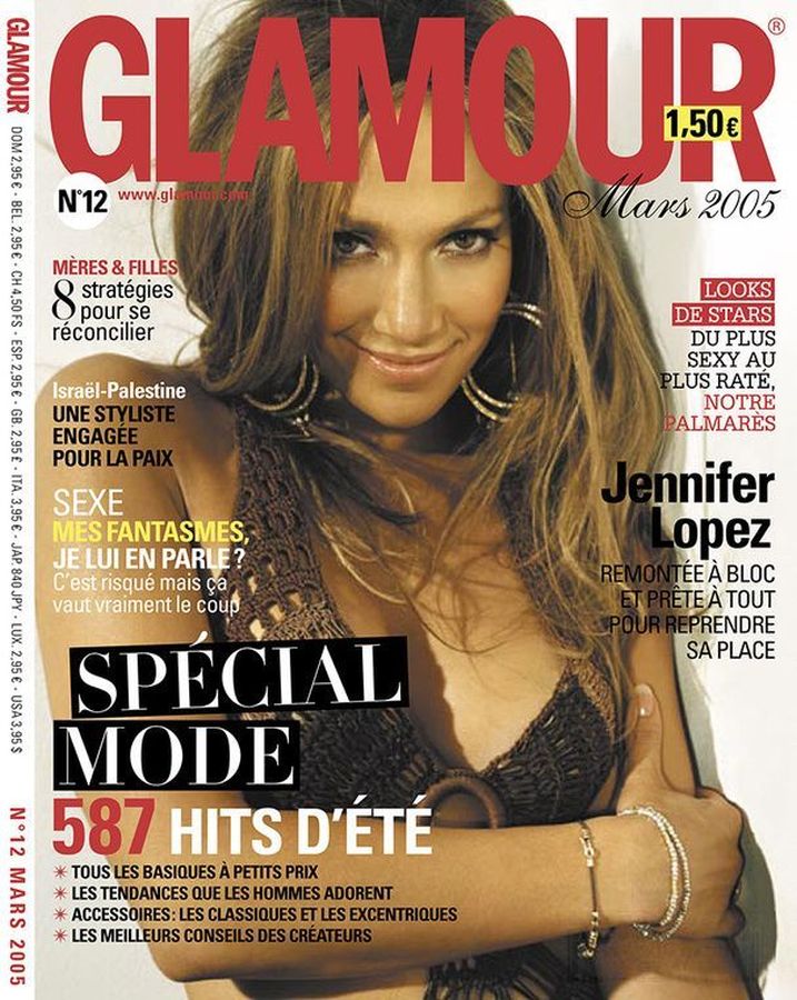 GLAMOUR FR magazine side cover Issue 12  March 2005