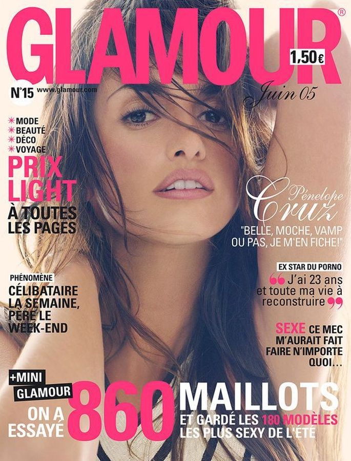 GLAMOUR FR magazine side cover Issue 15  June 2005