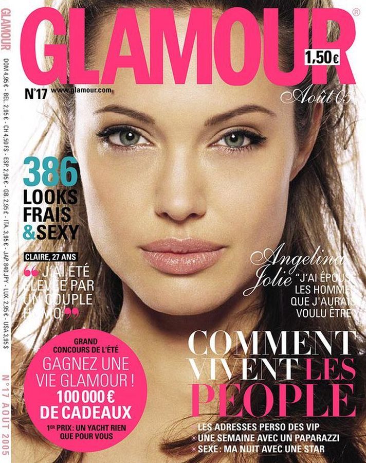 GLAMOUR FR magazine side cover Issue 17  August 2005