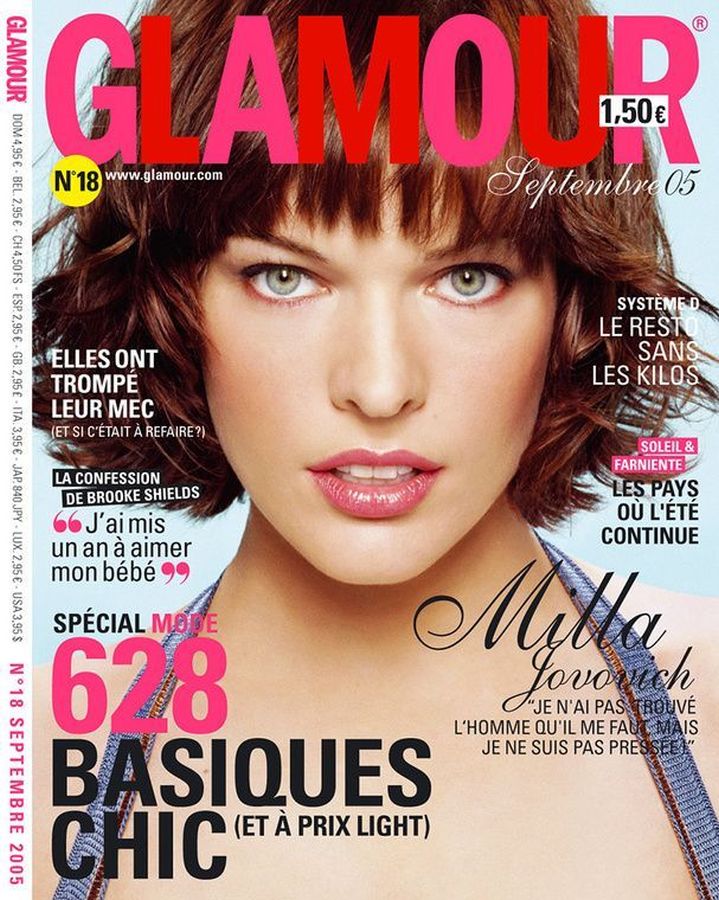 GLAMOUR FR magazine side cover Issue 18  September 2005