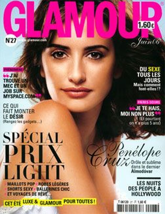 GLAMOUR FR magazine side cover Issue 27  June 2006