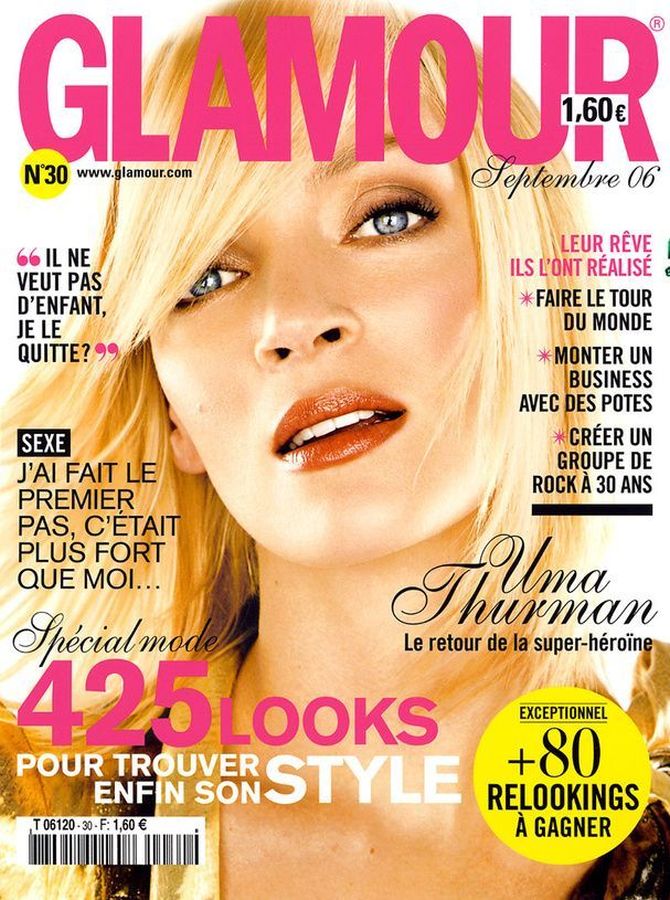 GLAMOUR FR magazine side cover Issue 30  September 2006
