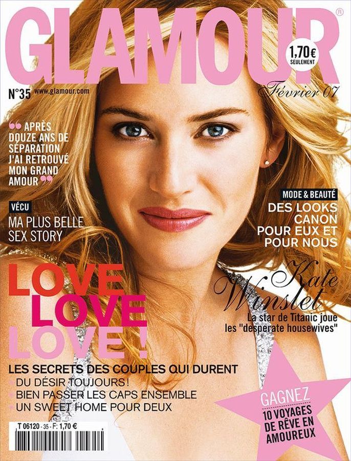 GLAMOUR FR magazine side cover Issue 35  February 2007