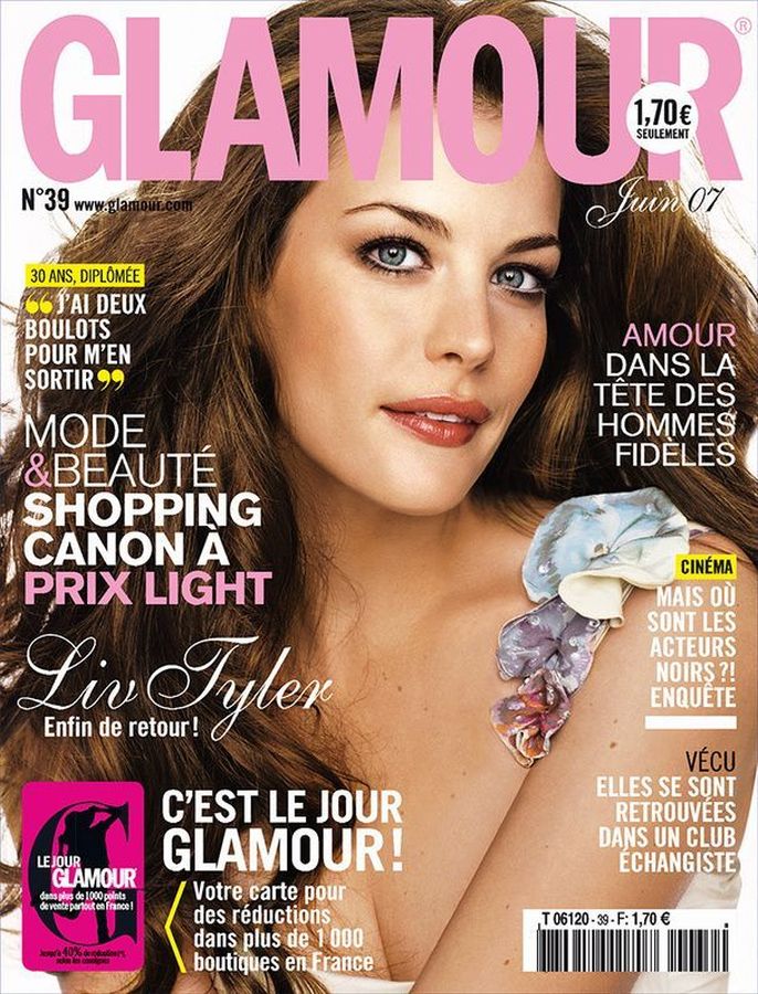 GLAMOUR FR magazine side cover Issue 39  June 2007