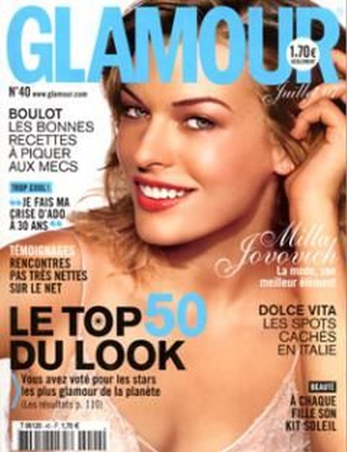 GLAMOUR FR magazine side cover Issue 40  July 2007