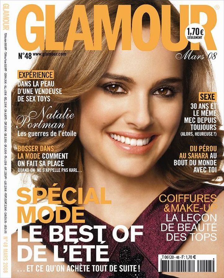 GLAMOUR FR magazine side cover Issue 48  March 2008