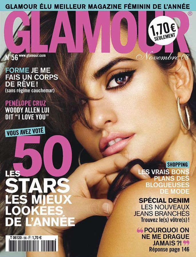 GLAMOUR FR magazine side cover Issue 56  November 2008