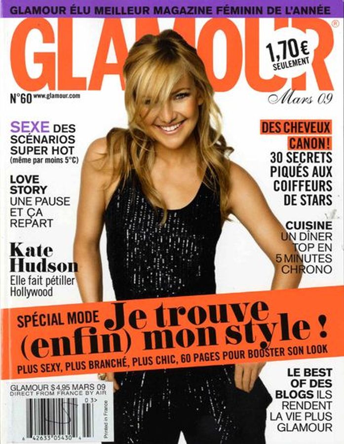 GLAMOUR FR magazine side cover Issue 60  March 2009