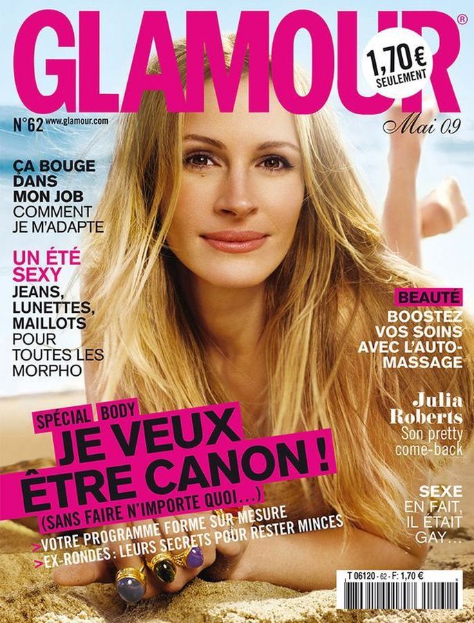 GLAMOUR FR magazine side cover Issue 62  May 2009