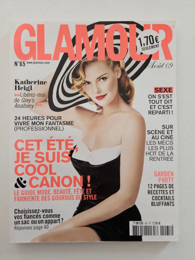 GLAMOUR FR magazine side cover Issue 65  August 2009