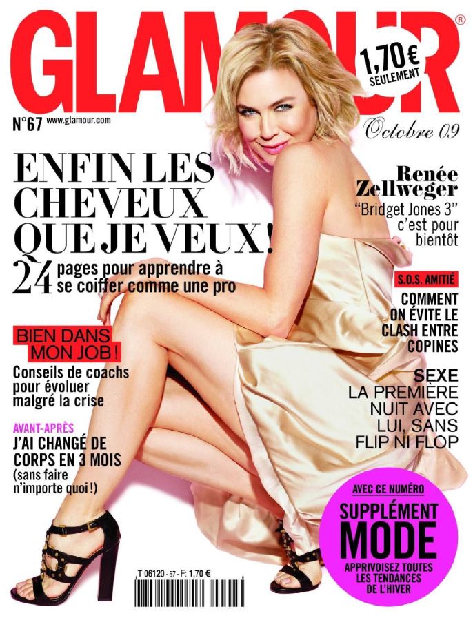 GLAMOUR FR magazine side cover Issue 67  October 2009