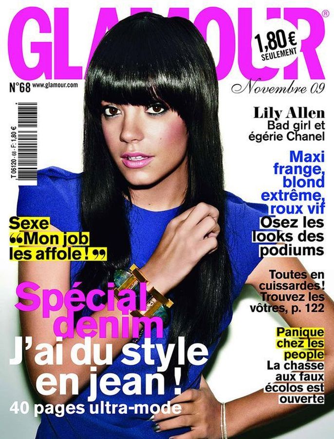 GLAMOUR FR magazine side cover Issue 68  November 2009