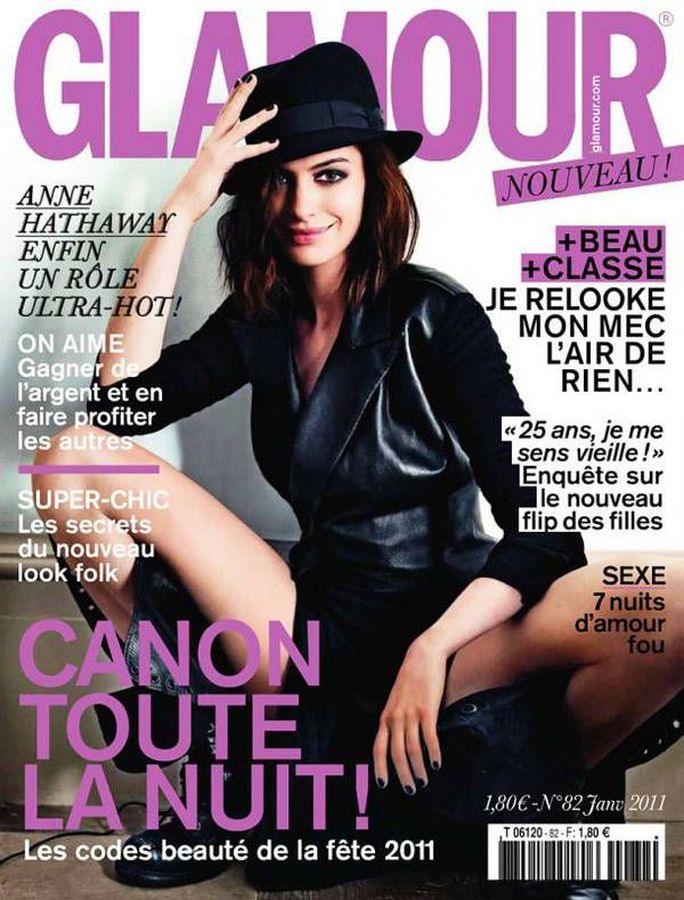 GLAMOUR FR magazine side cover Issue 82  January 2011