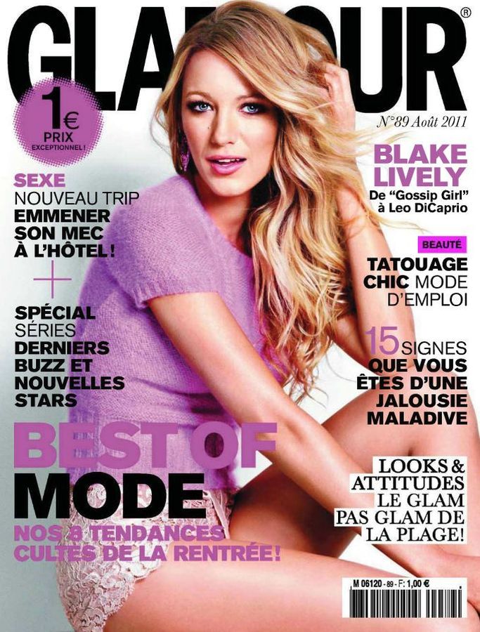 GLAMOUR FR magazine side cover Issue 89  August 2011