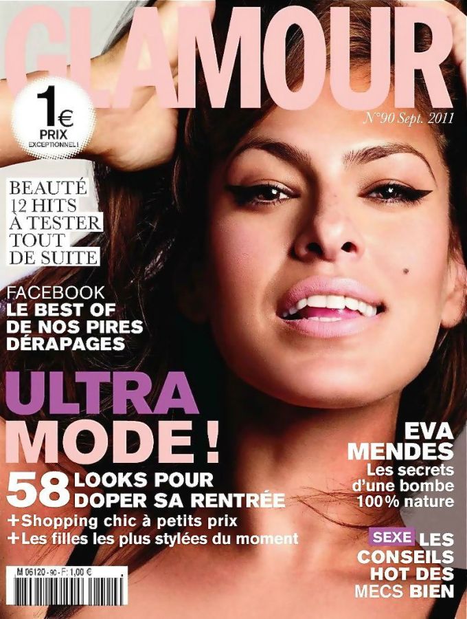 GLAMOUR FR magazine side cover Issue 90  September 2011