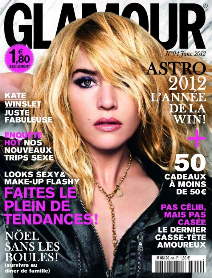 GLAMOUR FR magazine side cover Issue 94  January 2012