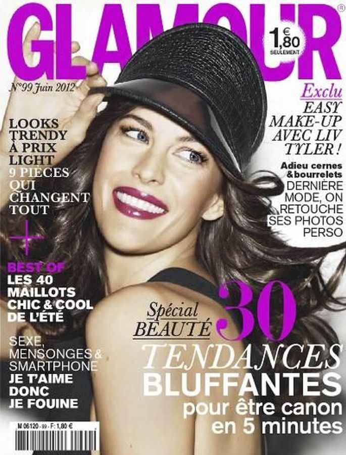 GLAMOUR FR magazine side cover Issue 99  June 2012