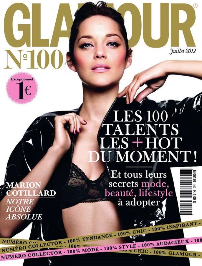 GLAMOUR FR magazine side cover Issue 100  July 2012