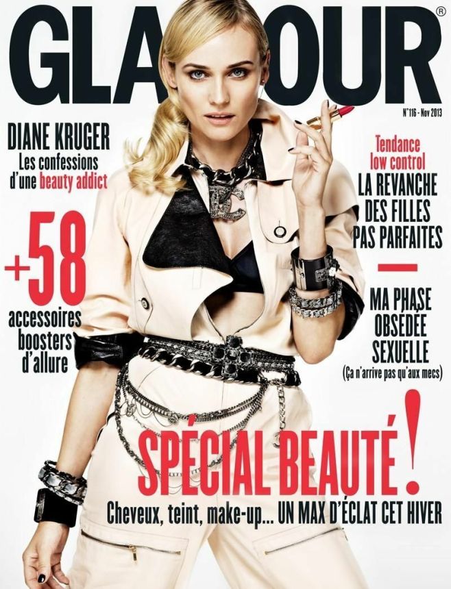 GLAMOUR FR magazine side cover Issue 116  November 2013
