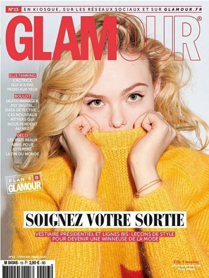 GLAMOUR FR magazine side cover  February/March 2020
