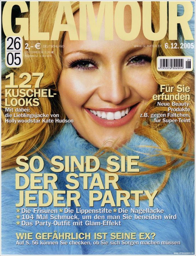 GLAMOUR GERMANY magazine side cover 6 December 2005