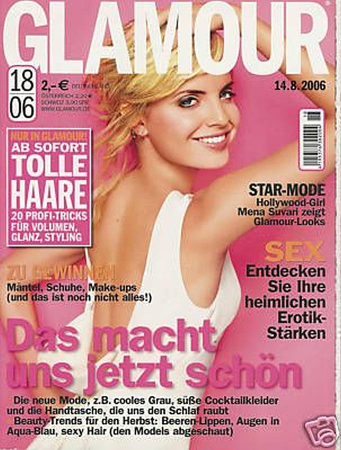 GLAMOUR GERMANY magazine side cover 14 August 2006