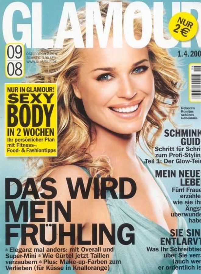 GLAMOUR GERMANY magazine side cover  April 2008