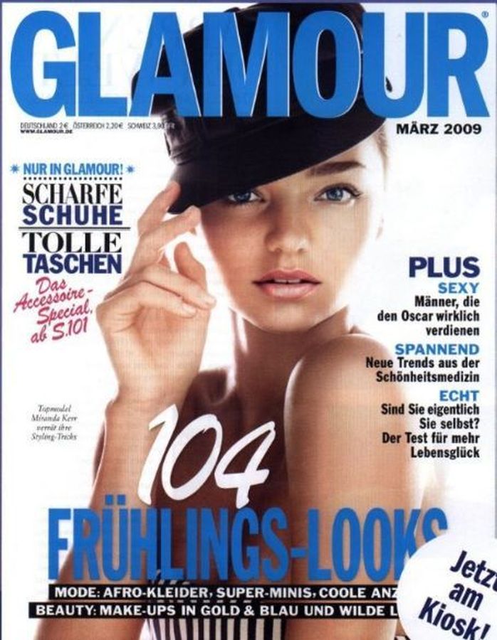 GLAMOUR GERMANY magazine side cover  March 2009