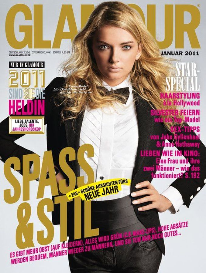 GLAMOUR GERMANY magazine side cover  January 2011
