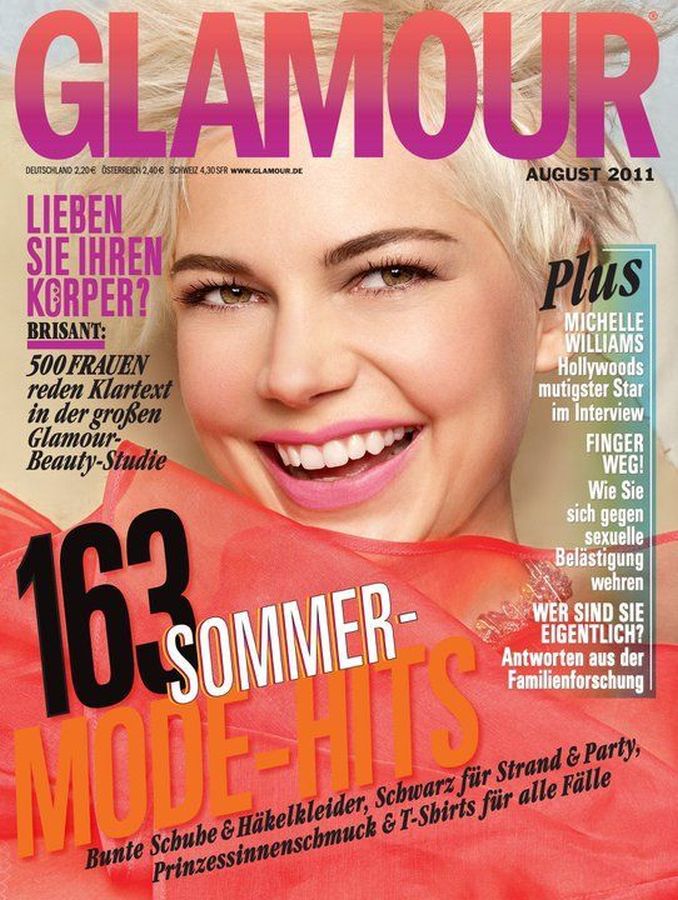 GLAMOUR GERMANY magazine side cover  August 2011