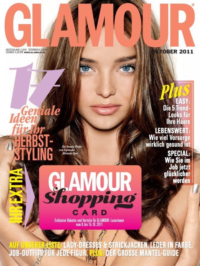GLAMOUR GERMANY magazine side cover  October 2011