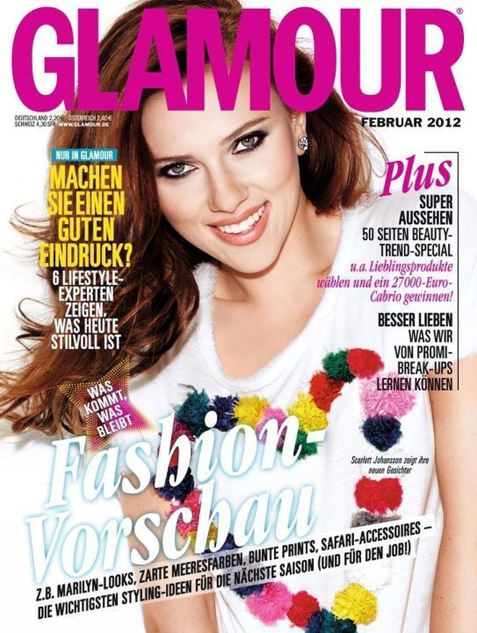 GLAMOUR GERMANY magazine side cover  February 2012