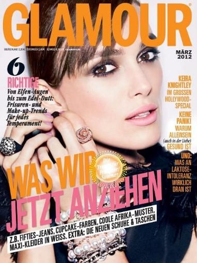 GLAMOUR GERMANY magazine side cover  March 2012