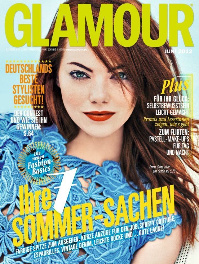 GLAMOUR GERMANY magazine side cover  June 2012