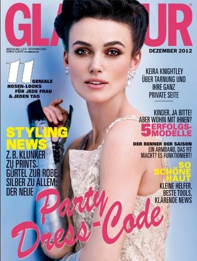GLAMOUR GERMANY magazine side cover  December 2012