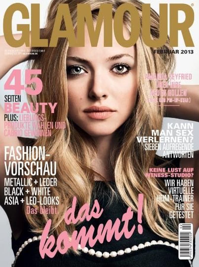 GLAMOUR GERMANY magazine side cover  February 2013