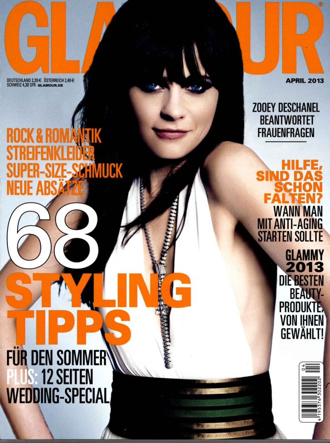GLAMOUR GERMANY magazine side cover  April 2013