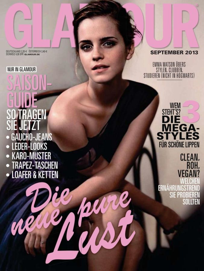 GLAMOUR GERMANY magazine side cover  September 2013