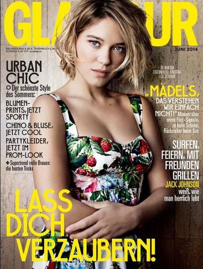 GLAMOUR GERMANY magazine side cover  June 2014
