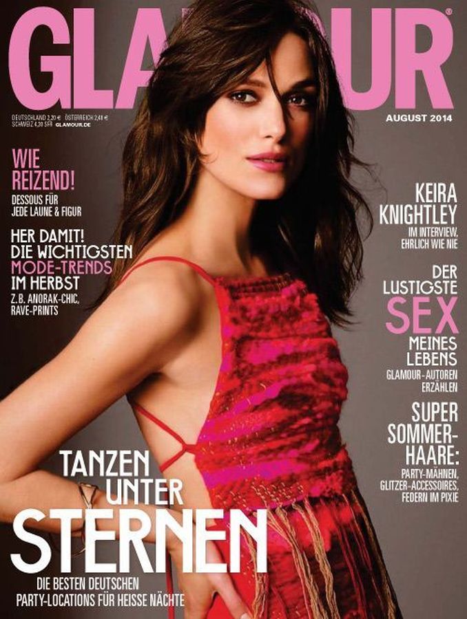 GLAMOUR GERMANY magazine side cover  August 2014